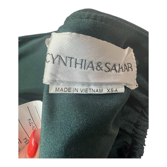 Cynthia & Sahar Evergreen CS105 Full length Luxe Stretch Satin Evening gown XS - Picture 12 of 15